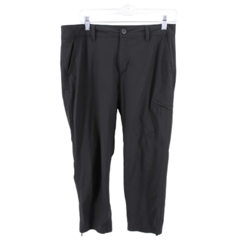Eddie‎ Bauer Women's Black Cropped Hiking Pants Size 8 Outdoor Tech Travel Trail